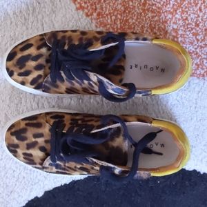 Maguire cheetah pony hair sneakers